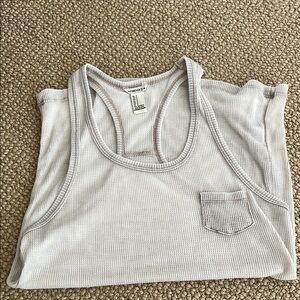 Forever 21 Gray Fitted Sleeveless Tank Top
